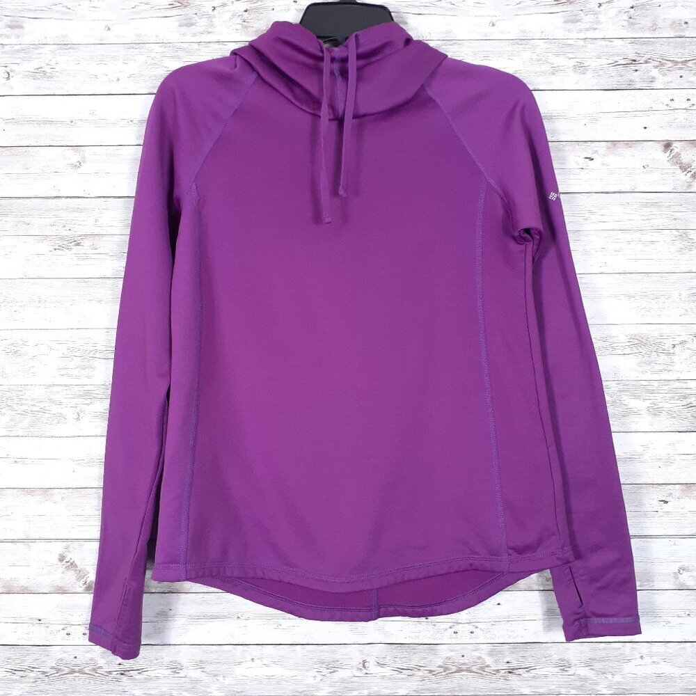 Columbia Womens Omni Wick Hoodie S Pink Pullover Long Sleeve 349A